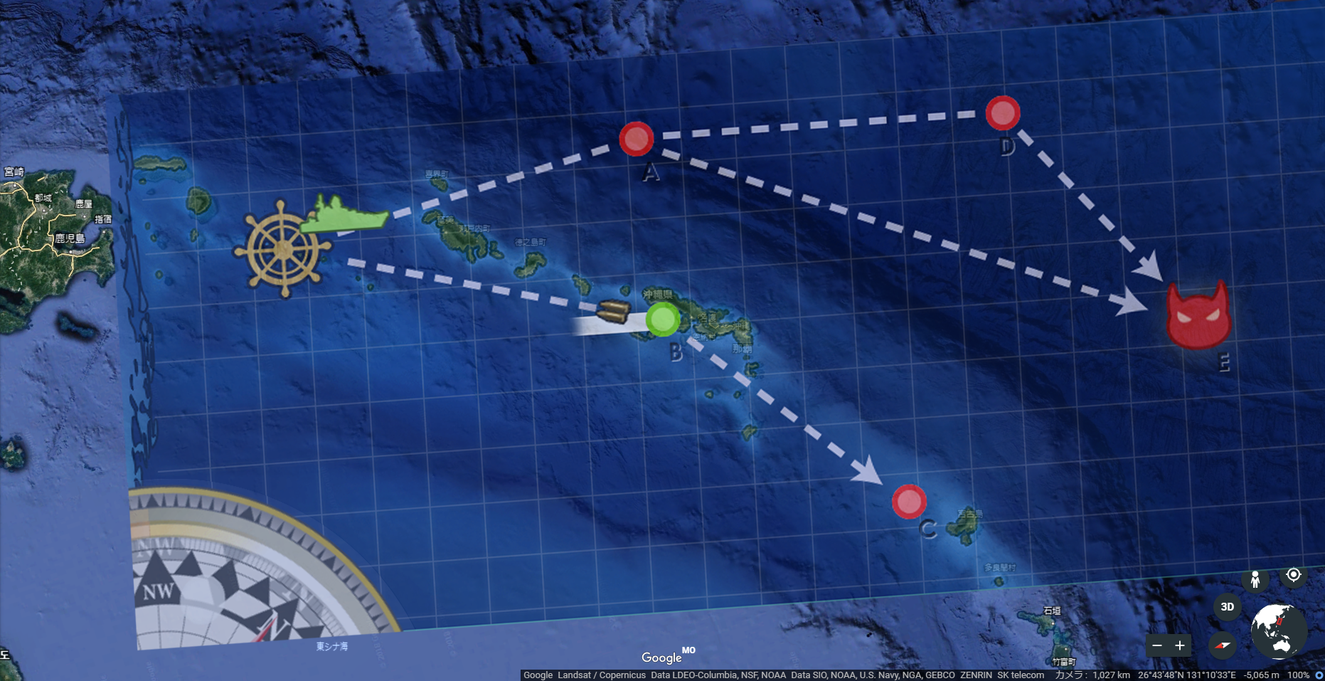 KanColle2ndMap1-2GoogleEarth.png