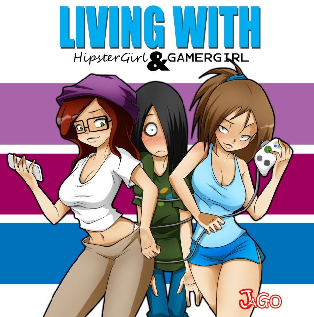 Living with hipstergirl and gamergirl cover.jpg