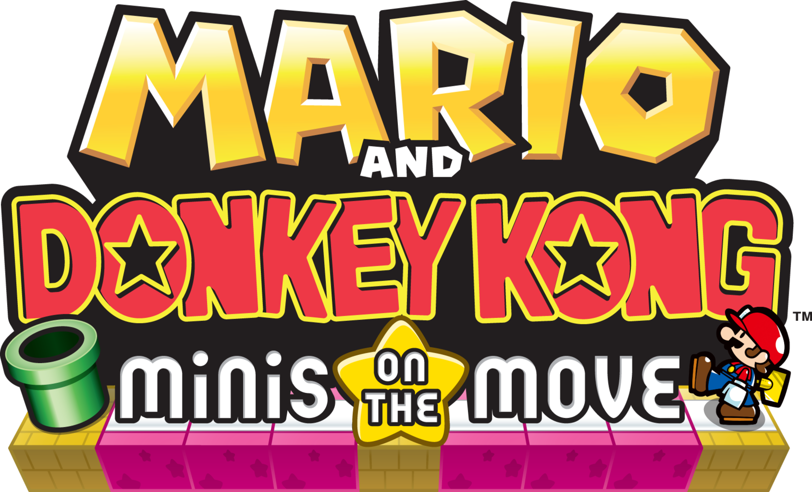 Mario and Donkey Kong Minis on the Move Logo NA.png