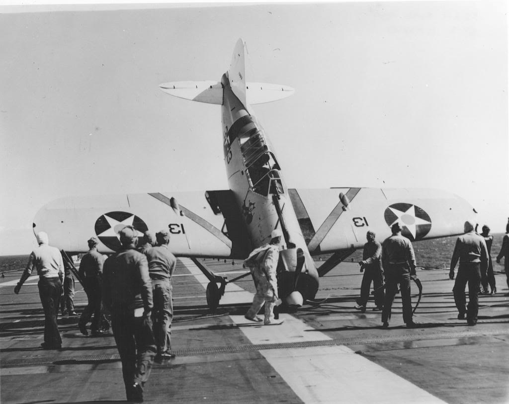 F2A Thach accident USS Saratoga (CV-3) 1940