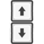 Keyboard White Arrows Up Down.png