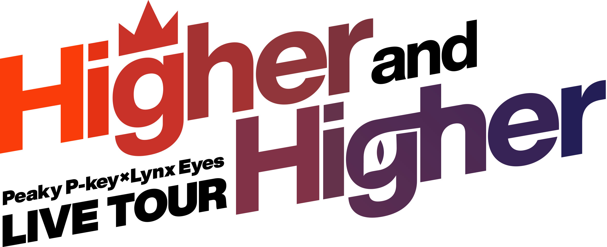 Peaky P-key Lynx Eyes 合同LIVE TOUR Higher and Higher Logo.png