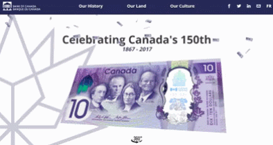 加拿大建國150年鈔票彩蛋.gif