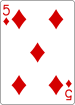 PlayingCards diamond 5.svg